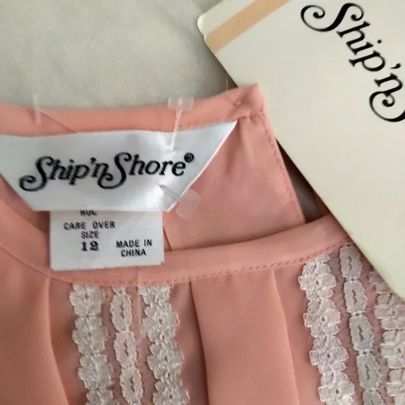 Beautiful Vintage Blouse Ship'n Shore NWT 12 - Picture 3 of 5